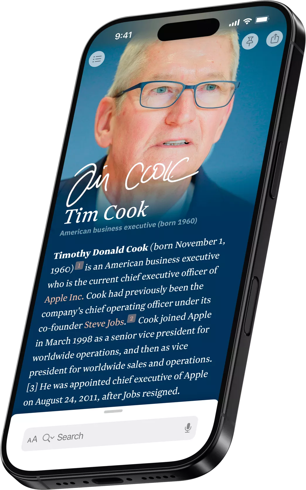 A Wikipedia article on Tim Cook